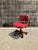 Mid-Century Modern office task chair casters on an extremely heavy wood base, rolls smoothly. with adjustable height and...