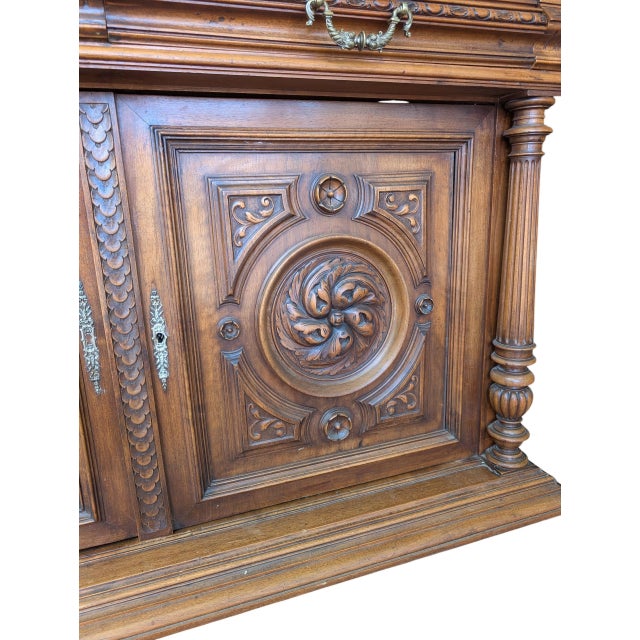 Antique French Renaissance Revival Huntsman Buffet or Server For Sale In Reno/Lake Tahoe - Image 6 of 12