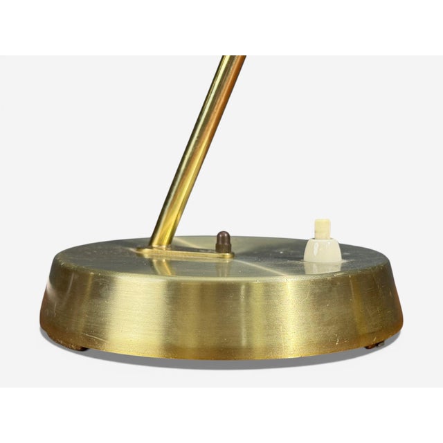 Ewå Värnamo, Adjustable Desk Lamp, Brass, Metal, Sweden, 1980s For Sale In New York - Image 6 of 8