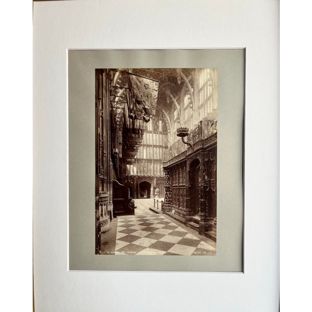 An original antique albumen photograph of the Louis the 7th Chapel in Westminster Abbey. Presented matted and framed.