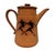 1950s Vintage Mid Century Modern African Tribe Hunting Ceramic Terra Cotta Teapot Vintage Gazelle For Sale - Image 5 of 10