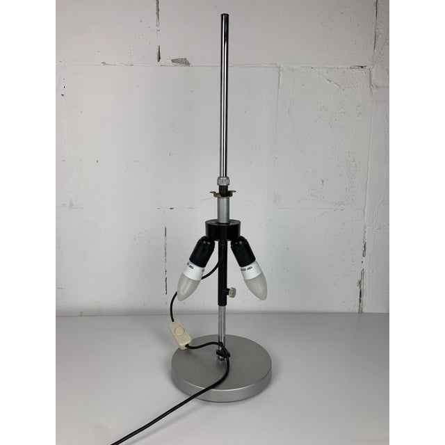 Silver Large Space Age Dutch Adjustable Table Lamp by Harco Loor, 1970s For Sale - Image 8 of 15