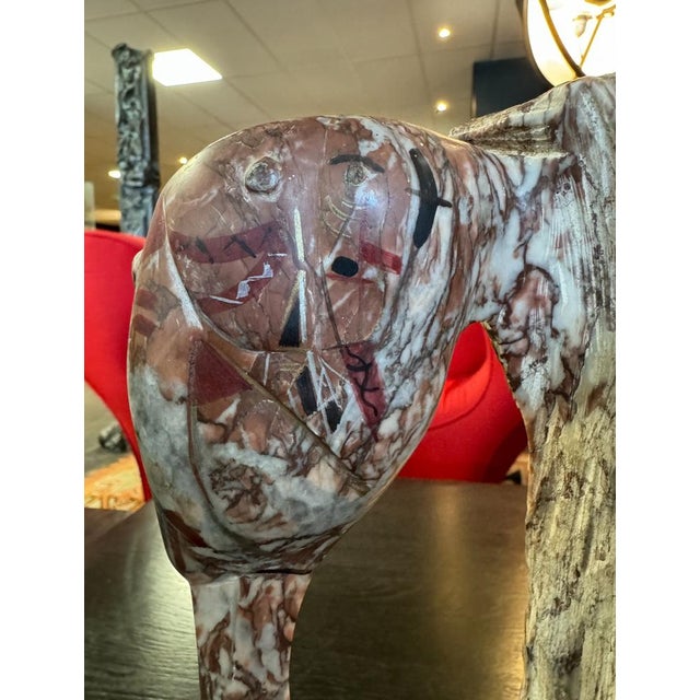 Zakaria Oenadi, Marble & Paint Sculpture, in Very Good conditions. Designed 1970 to 1979 I have official proof of...