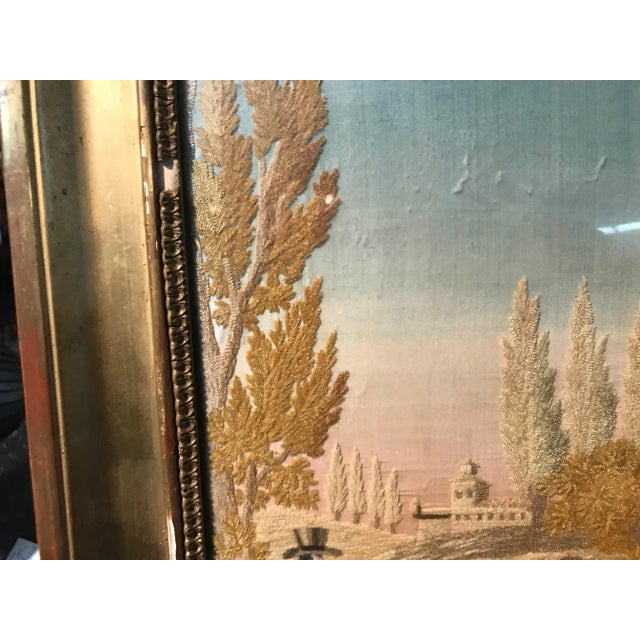 Mid 19th Century French 19th Century "Fil De Soie" - Silk Embroidery For Sale - Image 5 of 7
