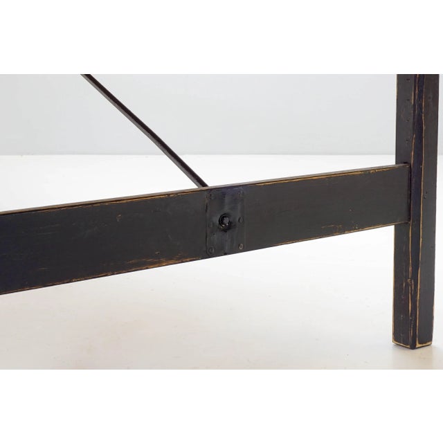 Beige Large Pine Trestle Table For Sale - Image 8 of 9