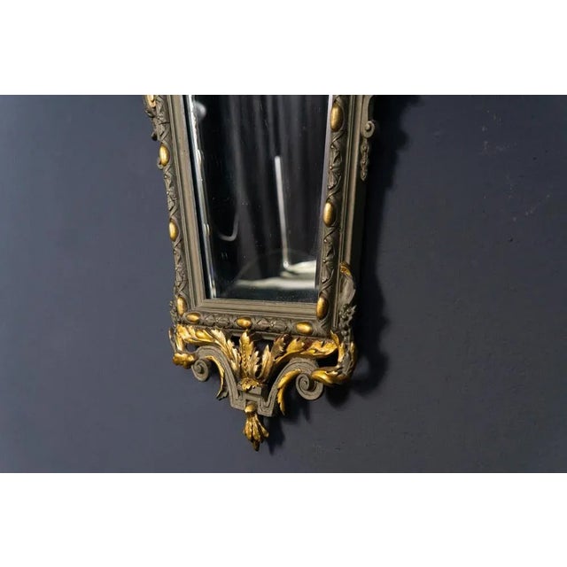 Glass Vintage Decorative Glass Wall Mirror For Sale - Image 7 of 13