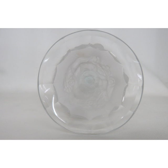 Bohemia Desna Art Nouveau Style Frosted Crystal Sculptural 3 Nymphs Vase 4532b For Sale - Image 13 of 14