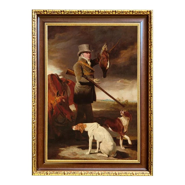 Not Yet Made - Made To Order "Celebrated Sportsman" Framed Print on Canvas in Brown and Antiqued Gold Frame- a 20" X 30" Framed to 26" X 36" For Sale - Image 5 of 5