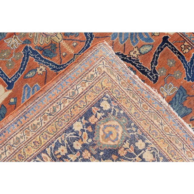 Antique Persian Farahan Sarouk Rug 8’10" X 12’3” For Sale - Image 4 of 11