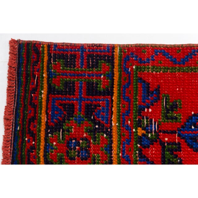 Textile Vintage Turkish Tribal Runner Rug For Sale - Image 7 of 10