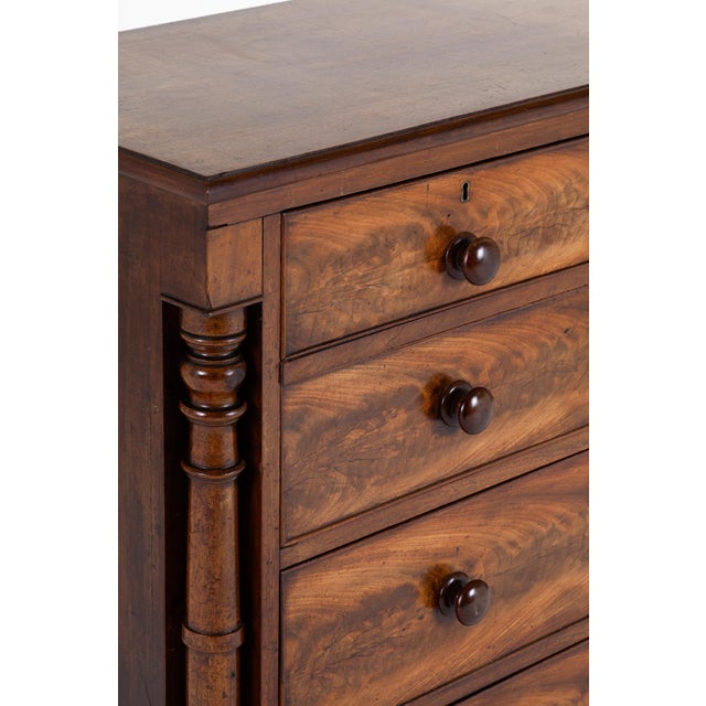 Victorian Flamed Mahogany Chest of Drawers For Sale - Image 5 of 13