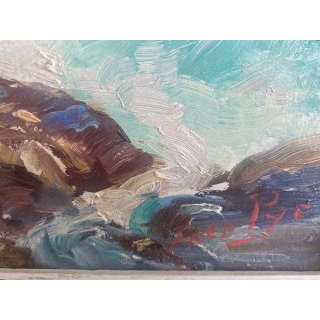 Fred Pye Well-Listed Artist Original Early Seascape Painting Bald Head For Sale - Image 9 of 15