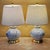Pair of Jonathan Y Holly Marbleized Ceramic Table Lamps in Blue & White For Sale - Image 17 of 18