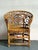 Camel Vintage Boho Medallion Back Bamboo Brighton Pavillon Chair For Sale - Image 8 of 12
