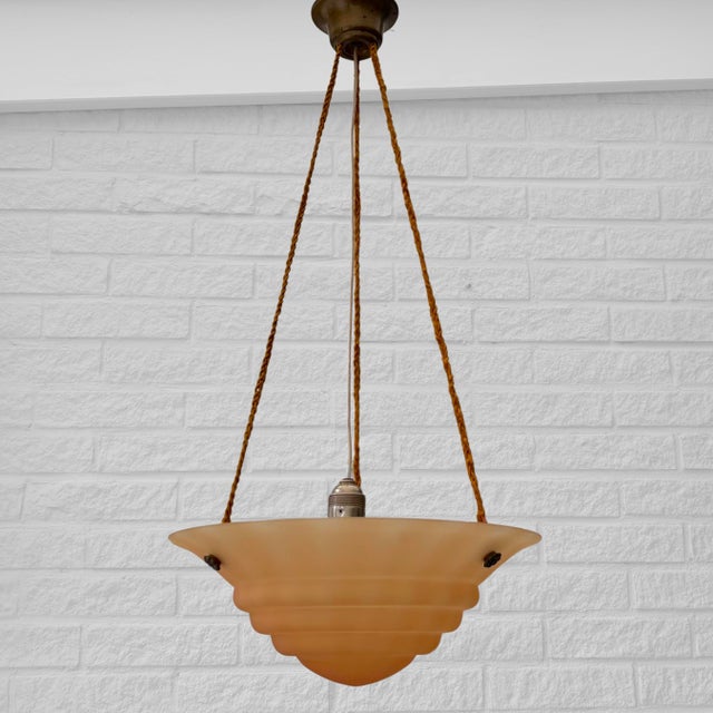 Art Deco Pendant Lamp by Edward Hald for Nordiska Kompaniet, 1930s For Sale - Image 3 of 13