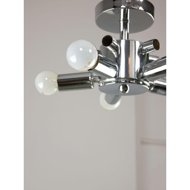 Vintage Italian Ceiling Lamp in Chrome and Opaline, 1980s For Sale - Image 12 of 13