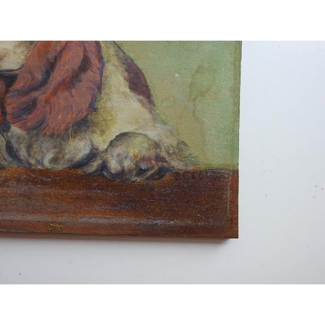 English Mid 20th Century Puppy and Kitten Portrait Painting For Sale - Image 3 of 7