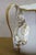 Pink Antique 19th Century Porcelain Scrolled Gold Floral Acanthus Serving Pitcher Jug For Sale - Image 8 of 12