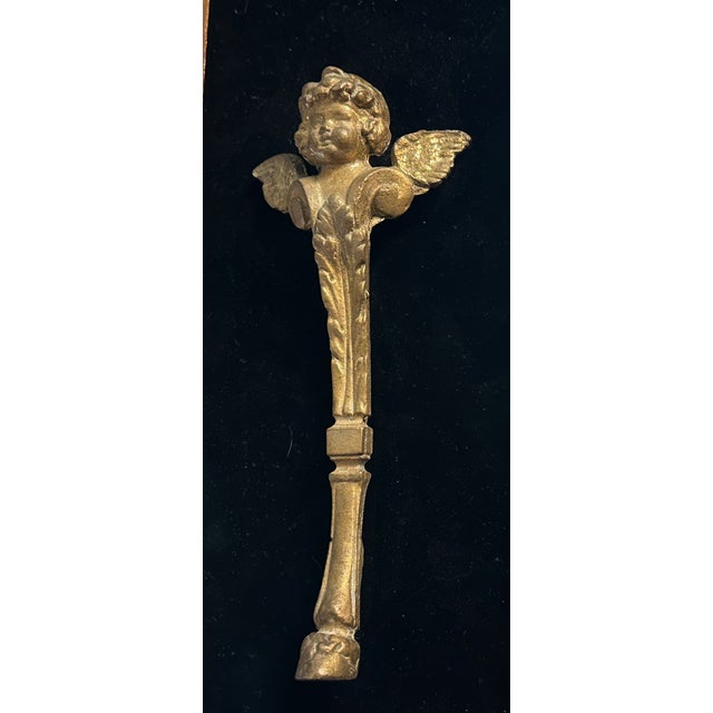 Bronze Pair French Gilt Bronze Angle Wing Architectural Fragment Framed For Sale - Image 8 of 16