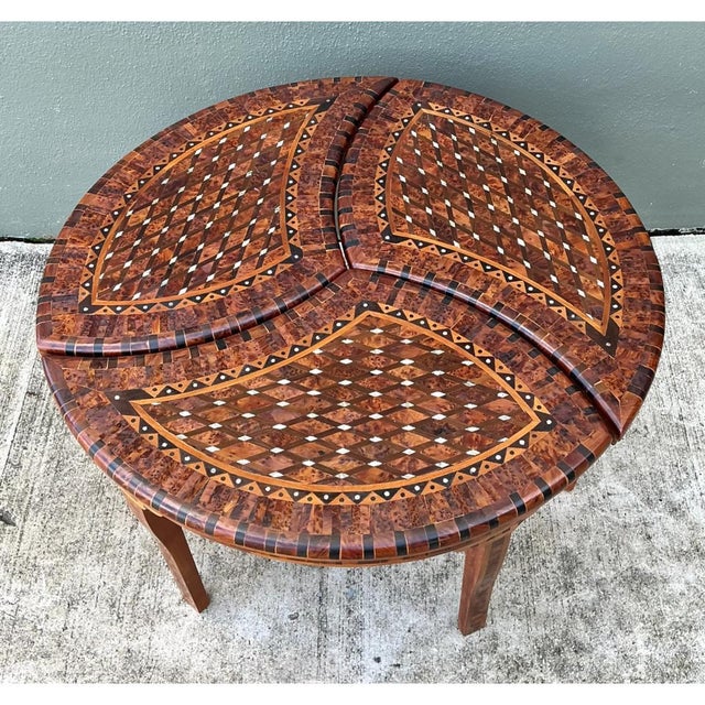 Vintage Geometric Inlaid Wood Coffee Table For Sale - Image 12 of 12
