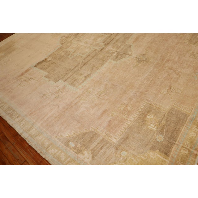 Textile Vintage Geometric Turkish Room Size Rug - 10'5" x 12'3" For Sale - Image 7 of 9
