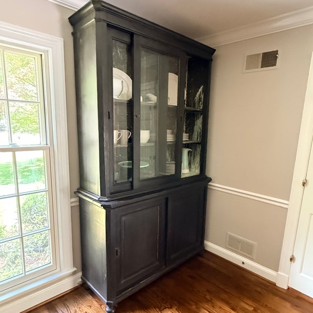 Rustic European Napoleon Era China Cabinet From Côté Jardin For Sale - Image 3 of 18