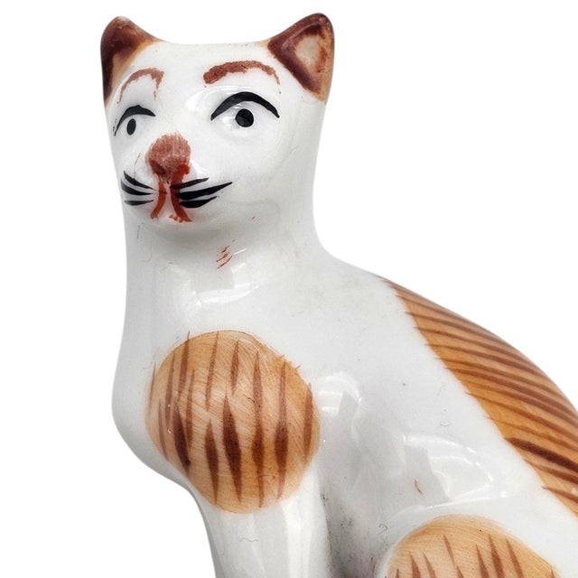 Samson Paris Chelsea-Style Porcelain Cat Family Figurine For Sale - Image 9 of 13