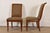 Ethan Allen French Regency Louis XVI Carved Cherry Wood Upholstered Dining Chairs, Set of Four For Sale - Image 9 of 10