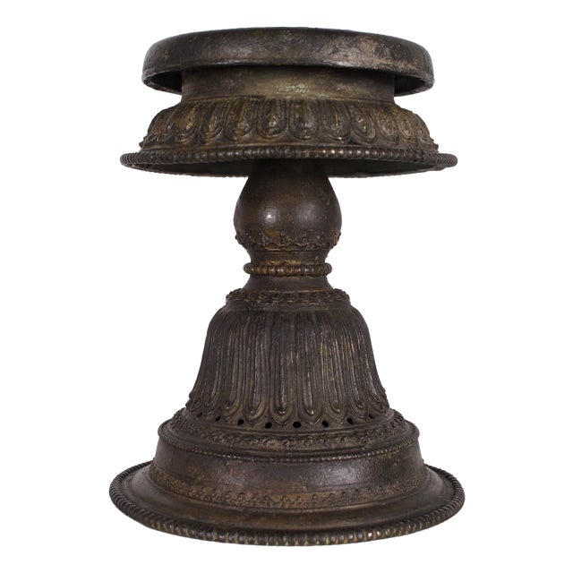 19th Century Traditional Bronze Oil Lamp, Nepal For Sale