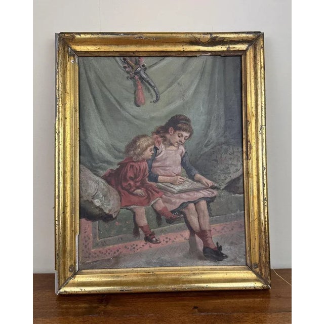 French School Artist, The Drawing Lesson, 1860, Oil on Panel, Framed For Sale - Image 6 of 6
