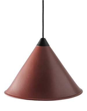 Namibia Leather Cone Large Lamp by Cuero Design