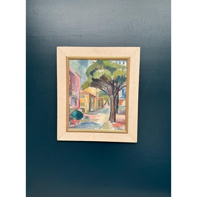 Ingrid Hedman Koppang, Urban Street, 1962, Oil on Canvas, Framed For Sale - Image 12 of 18
