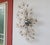 Italian 1970s Italian Large Size Gold and Transparent Murano Glass Wall Light or Ceiling Light Flower For Sale - Image 3 of 17