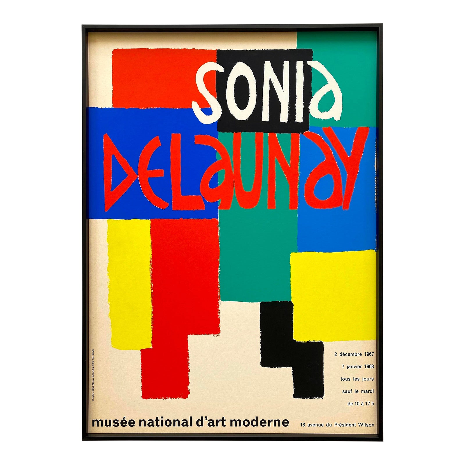 Sonia Delaunay、無題、海外版希少レゾネ、状態良好 Sonia Delaunay Vintage 1967 Mid Century Modernist Silkscreen Print