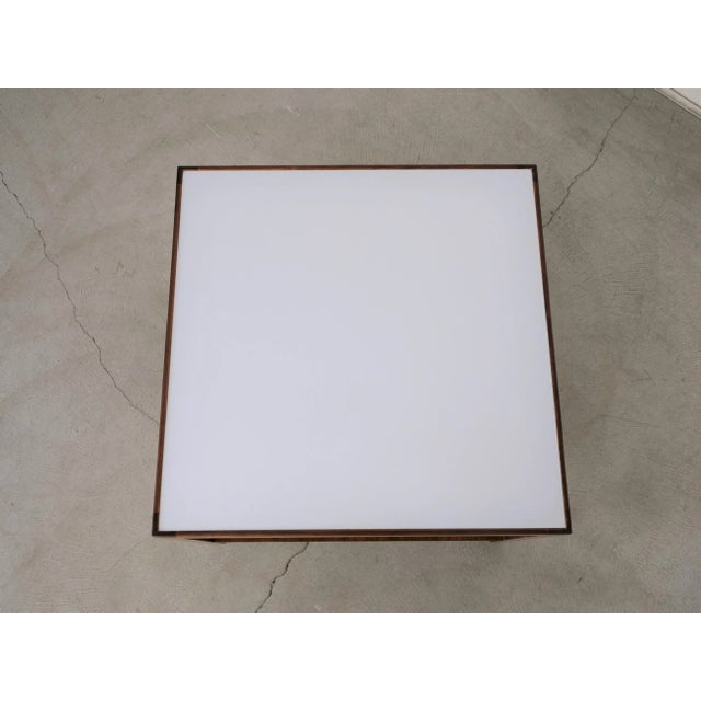 1960’s Mid-Century Modern Two-Tiered Walnut and White Formica Coffee Table For Sale - Image 11 of 12