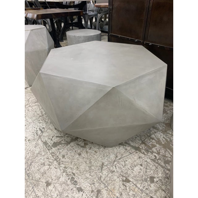 Early 21st Century Modern Geometric Design Concrete Coffee Table For Sale - Image 5 of 10