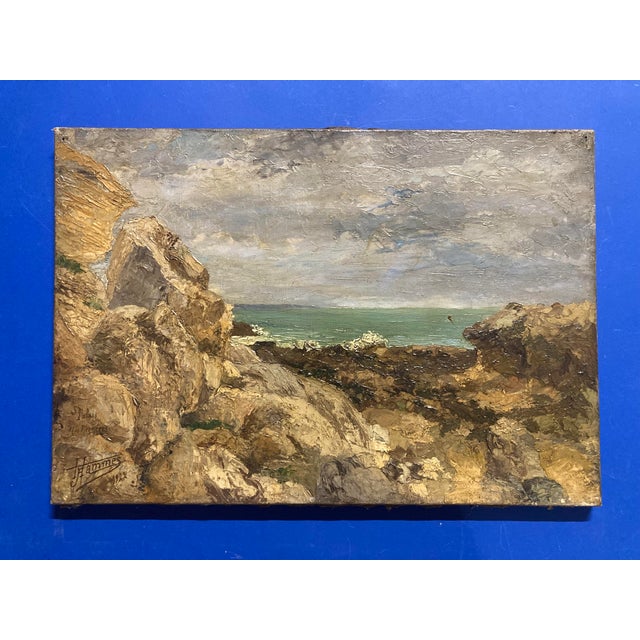 Johan Adolf Hammes, Bad Weather at the Pierrières Near the Office, 1922, Oil on Canvas For Sale - Image 17 of 17