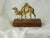 Postmodern Late 20th Century Moroccan Brass Camel on Wooden Display Stand For Sale - Image 3 of 9