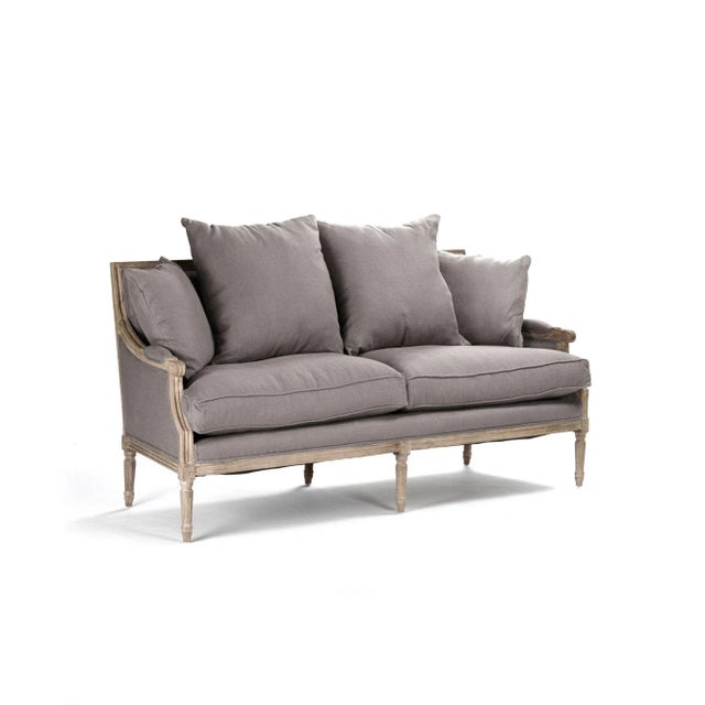 French Country Audley Sofa in Gray For Sale - Image 3 of 5