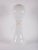 Very large Murano glass floor lamp, no labels present, with llght emitting both from the top and from the lower part....