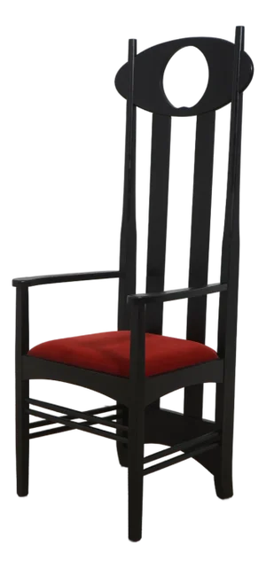 Charles Rennie Mackintosh Mid Century Modern Back ‘Moon’ Chair