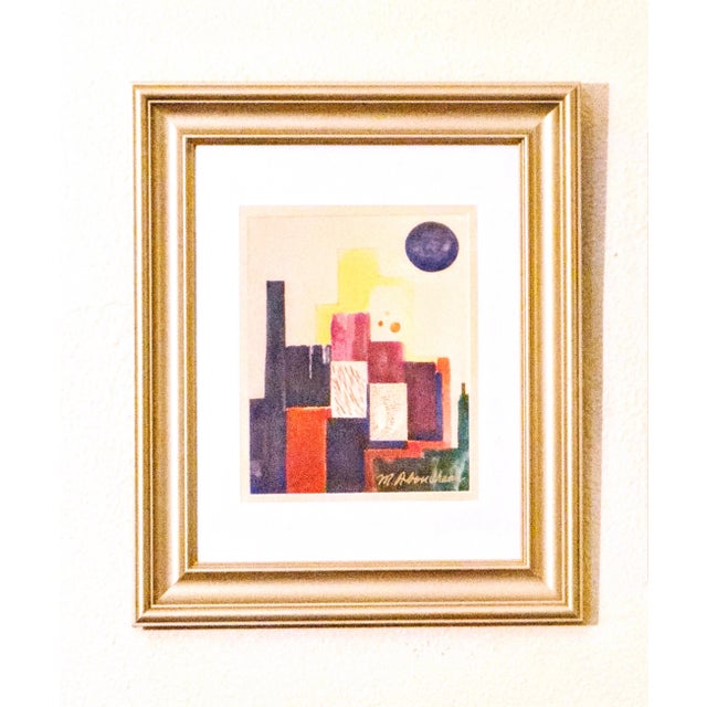 The three limited-edition signed prints from original watercolor paintings by M. Abouchaar are framed in new frames with...