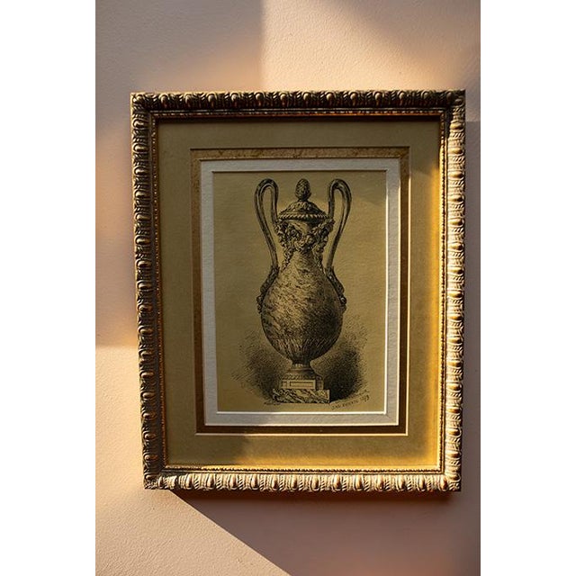 Vintage Neoclassical Gilded Framed Prints by c.h. Kreutzberger – Set of 4 For Sale In Minneapolis - Image 6 of 15