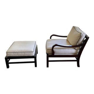 Laura Kirar for Baker Muji Lounge Chair and Ottoman For Sale