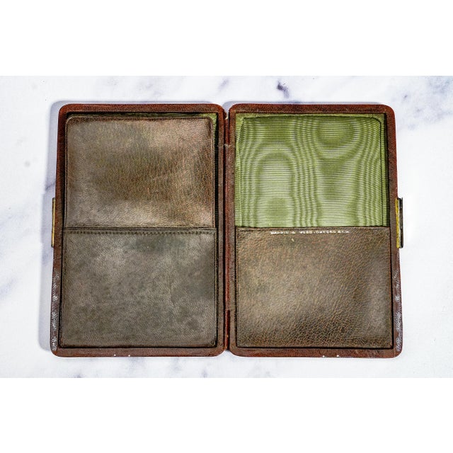 Handsome Antique Victorian Leather Sterling Silver Money Wallet Card Case For Sale - Image 9 of 16