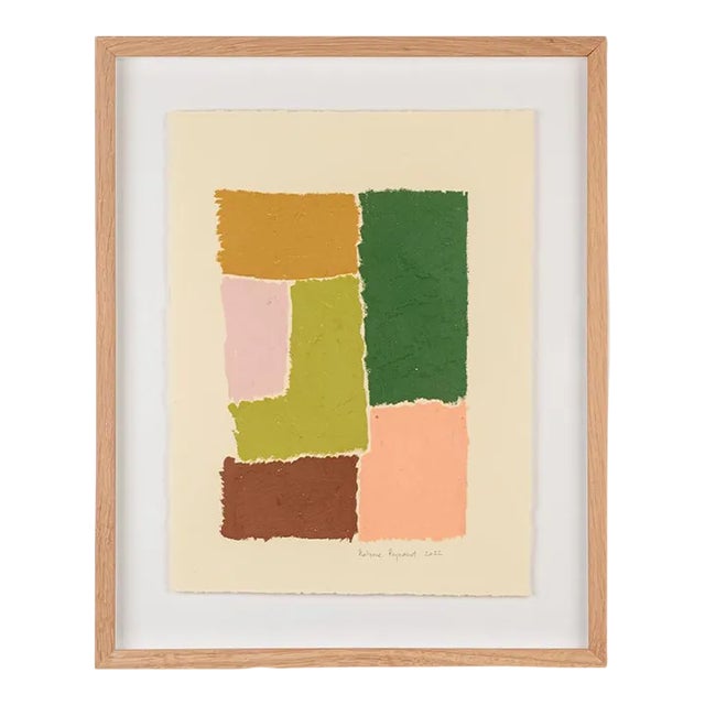 Abstract Oil Painting by French Artist Hortense Reynaud For Sale