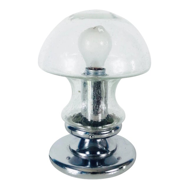 1970s Doria Ice Glass Table Lamp For Sale