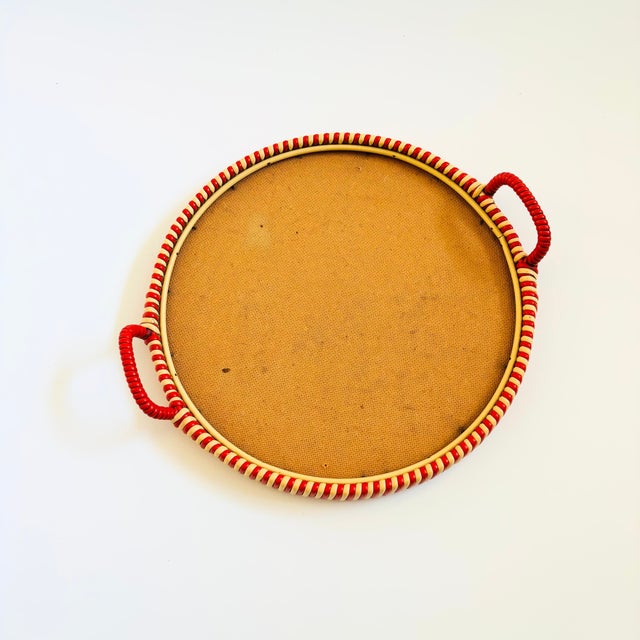Mid-Century Modern Mid Century German Woven Circular Tray For Sale - Image 3 of 11
