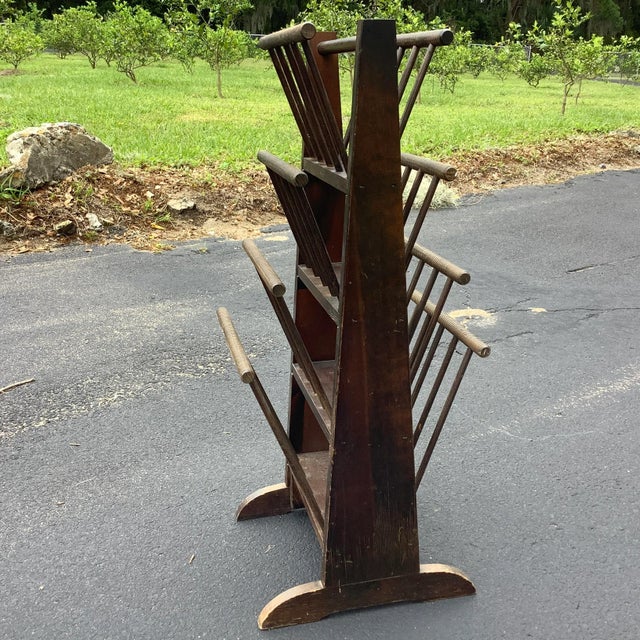 Late 19th Century Vintage Newspaper or Magazine Rack | Chairish