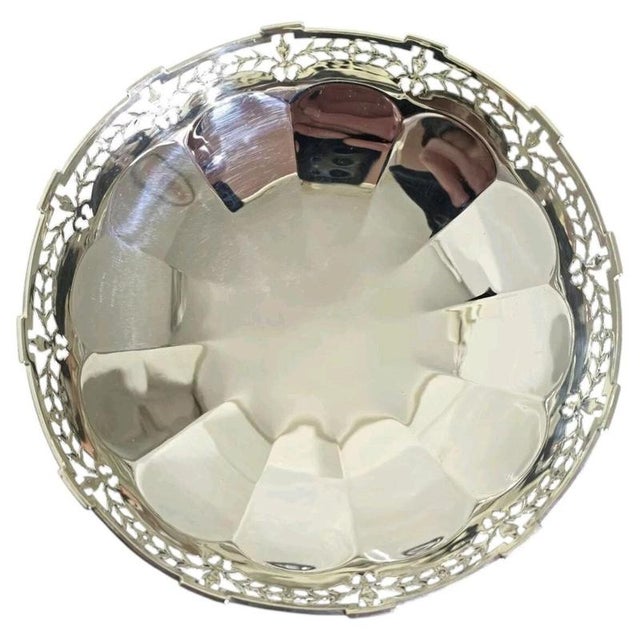 Antique Art Deco Sterling Silver Compotier from Adie Brothers, Birmingham, 1927 For Sale - Image 17 of 17